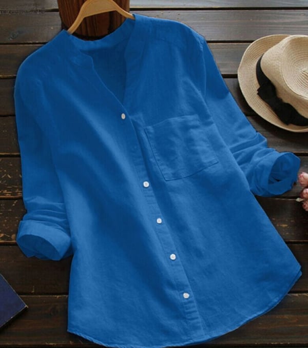 Jessica | Women Relaxed Fit Button Shirt Blouse – Light Blue | The Bellemont Sisters Australia