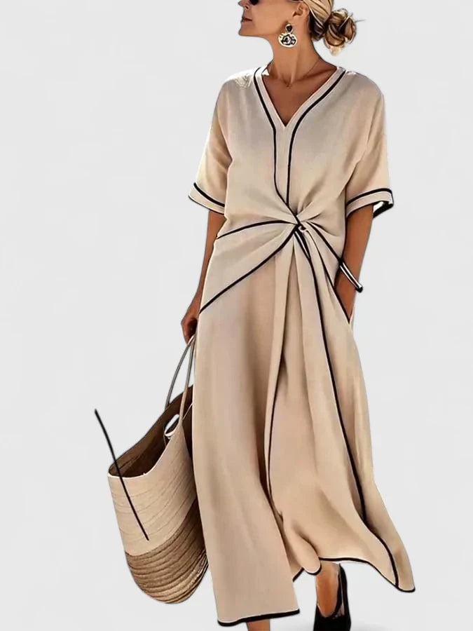 Erykahhh | Elegant Dress – Beige | The Bellemont Sisters Australia