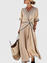 Erykahhh | Elegant Dress – Beige | The Bellemont Sisters Australia