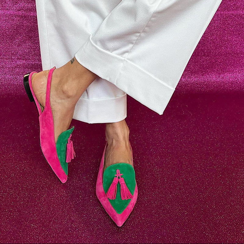 Frendessa | Fringe Ballet Flats with Ankle Strap | The Bellemont Sisters Australia