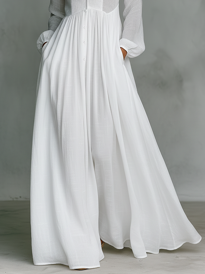 Serena | Flowing Button-Front Maxi Dress | The Bellemont Sisters Australia