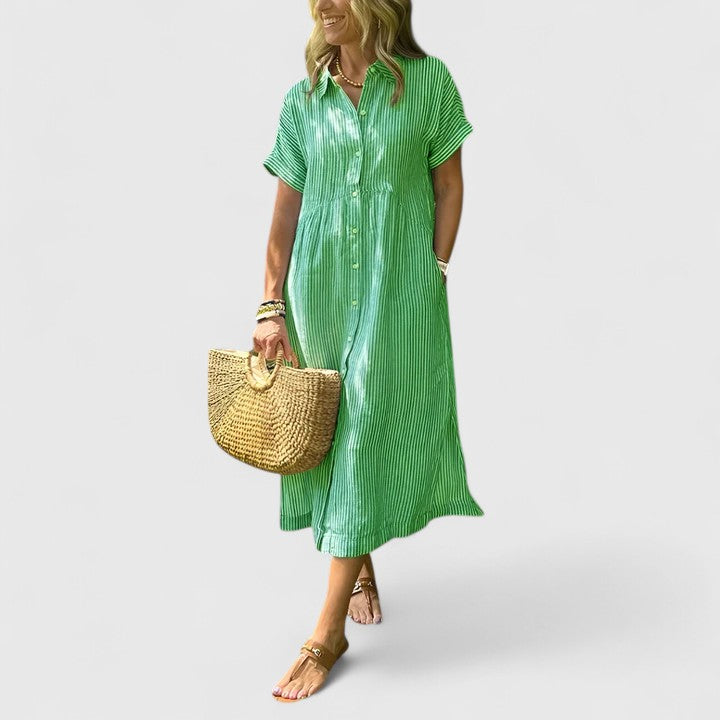Amara | Comfortable Dress – Green | The Bellemont Sisters Australia