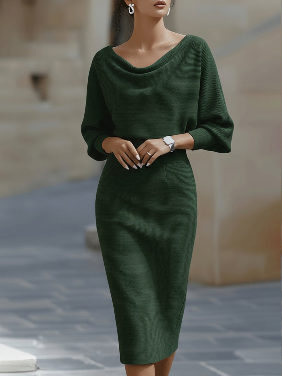Lydia | Elegant Everyday Midi Dress – Green | The Bellemont Sisters Australia