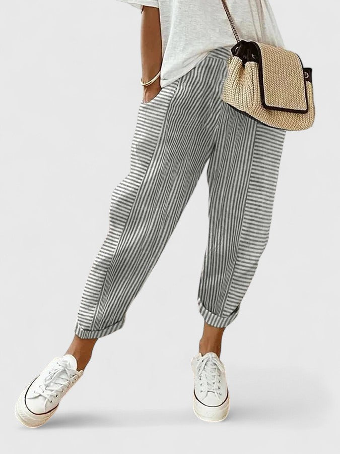 Elvira | Comfortable Pants – Light Gray | The Bellemont Sisters Australia