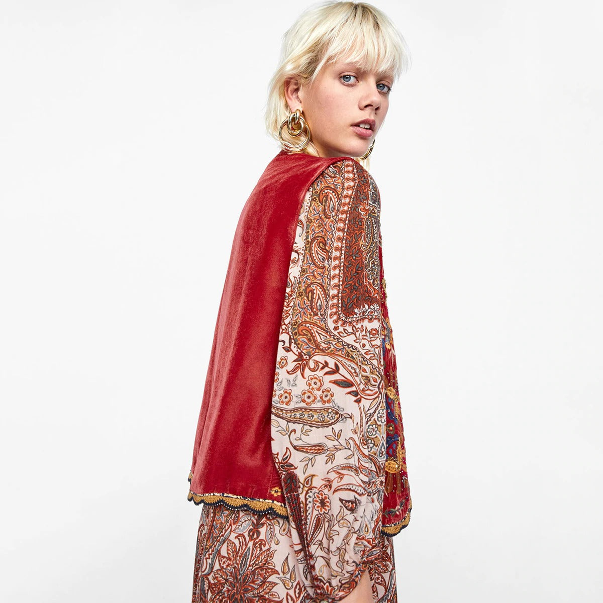 Eleanor | Women’s Boho Floral Open Front Vest Design | The Bellemont Sisters Australia