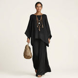 Majolie | Linen-Blend Boho Set – Black | The Bellemont Sisters Australia