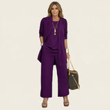 Vivienne | Minimalist 3-Piece Set – Purple | The Bellemont Sisters Australia