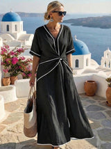 Santorini™ Summer Dress – Black | The Bellemont Sisters Australia
