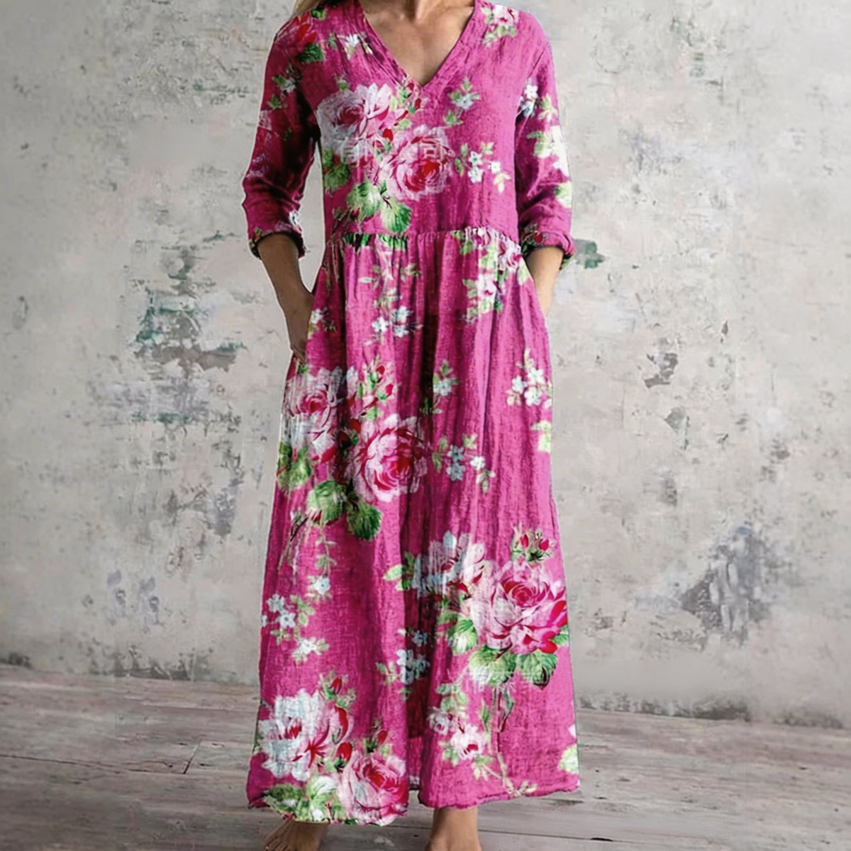 Elegant Dress with Lana Print | The Bellemont Sisters Australia
