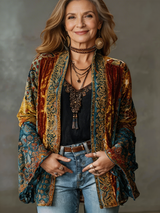 Aria | Boho Kimono Jacket – Burgundy | The Bellemont Sisters Australia