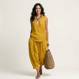 Twiila | Wrap-Top & Wide-Leg Set – Yellow | The Bellemont Sisters Australia