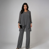 Iva™ - Elegant Three-Piece Set – Gray | The Bellemont Sisters Australia