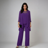 Iva™ - Elegant Three-Piece Set – Purple | The Bellemont Sisters Australia