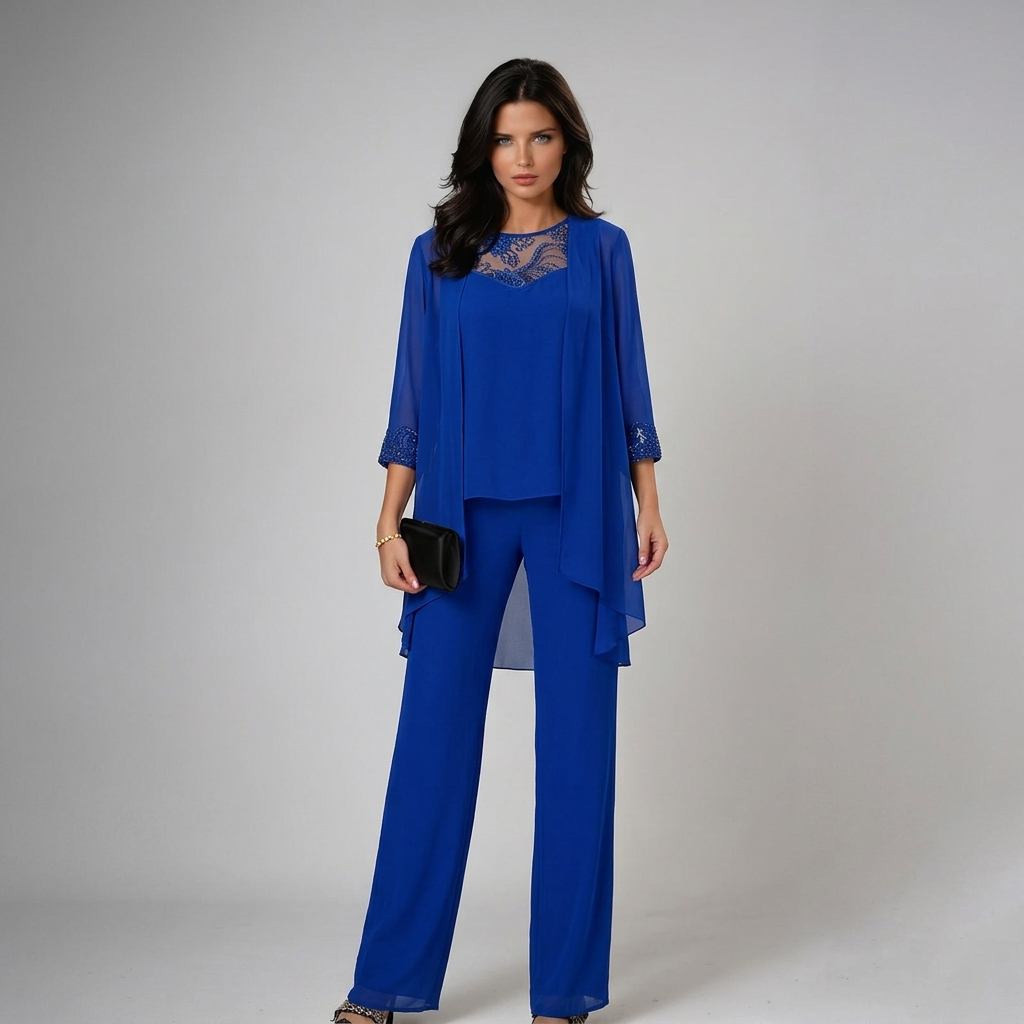 Iva™ - Elegant Three-Piece Set – Blue | The Bellemont Sisters Australia