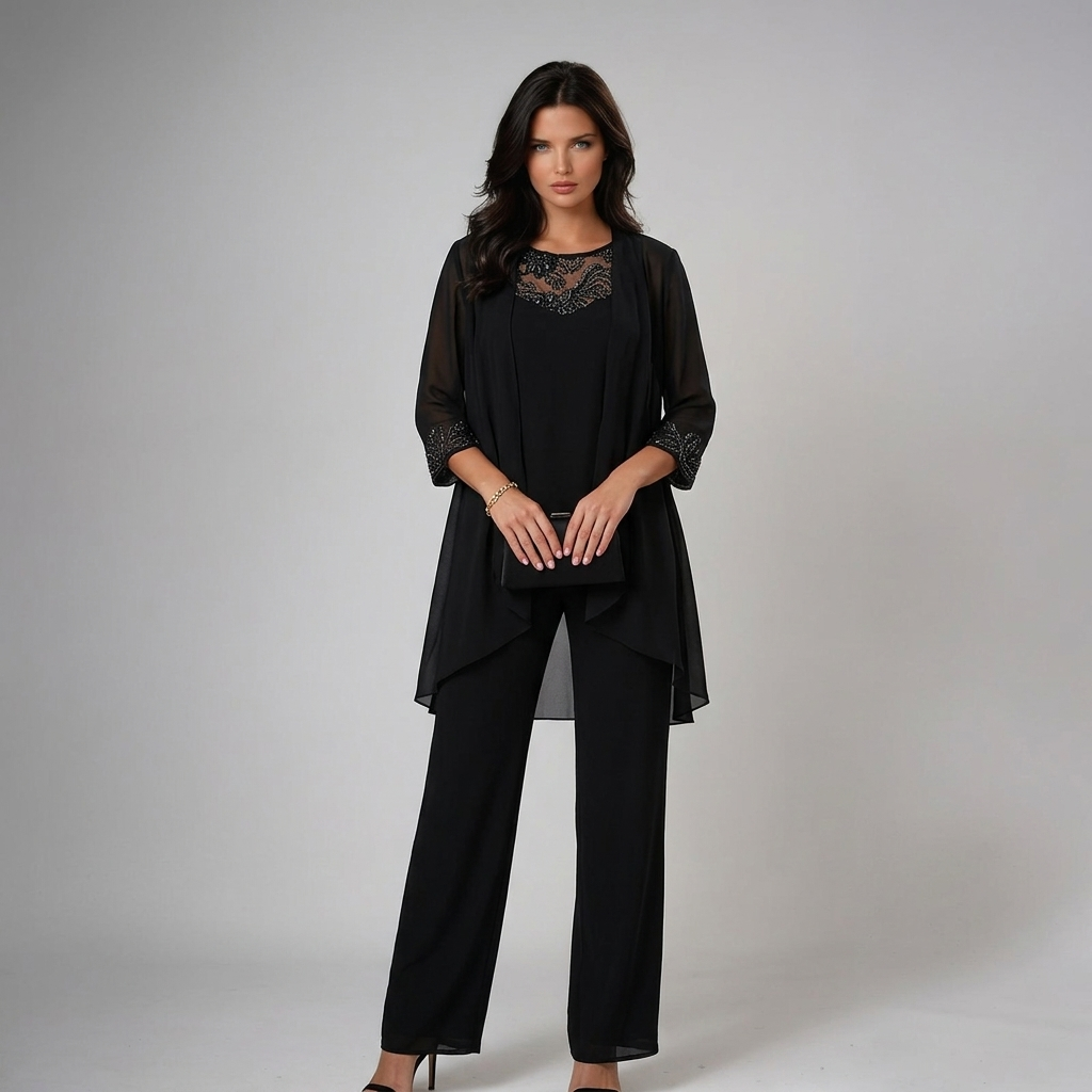 Iva™ - Elegant Three-Piece Set – Black | The Bellemont Sisters Australia