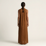 Mirabell | Hooded Button-Front Sleeveless Linen Maxi Dress | The Bellemont Sisters Australia