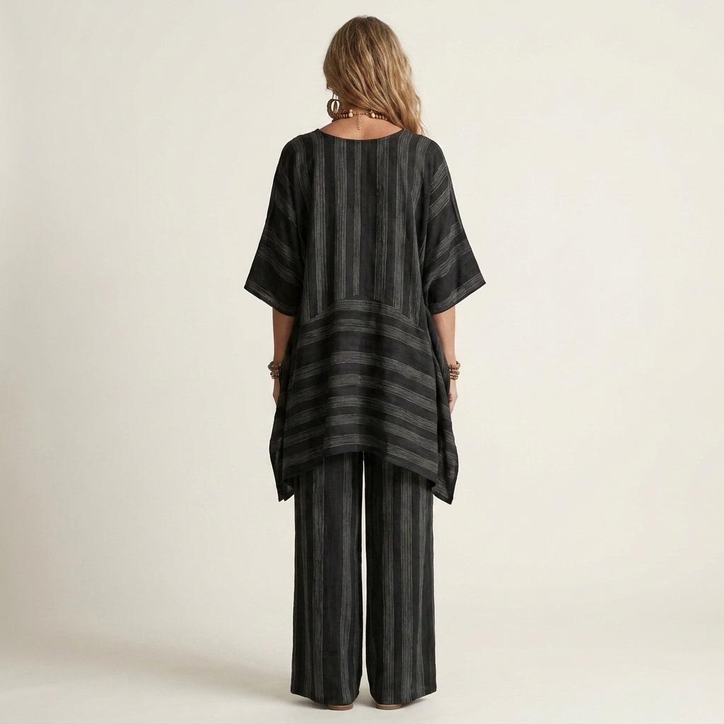 Kiara | Two-Piece Striped Cotton-Linen Set | The Bellemont Sisters Australia