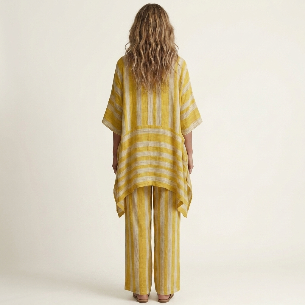 Kiara | Two-Piece Striped Cotton-Linen Set | The Bellemont Sisters Australia