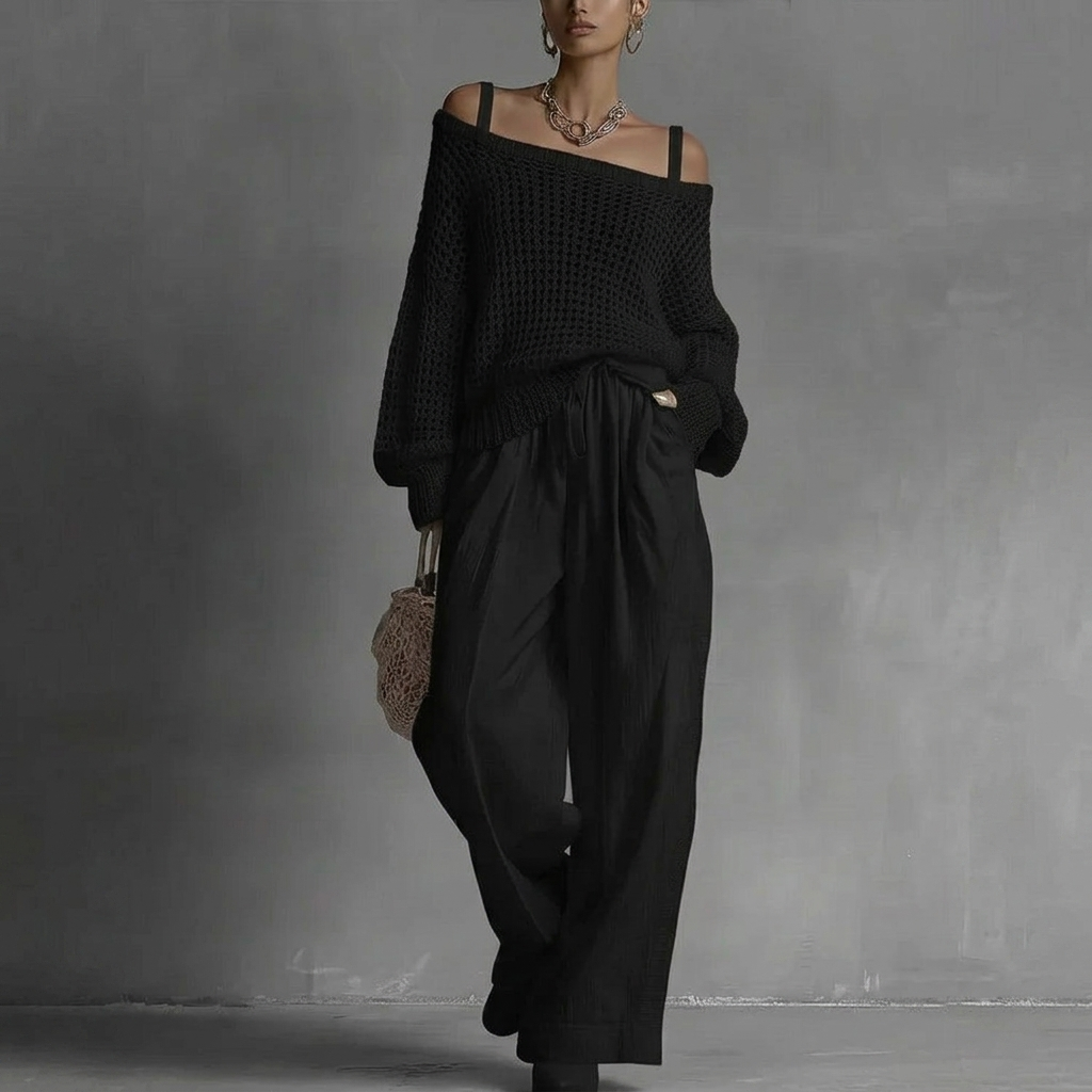 Claribel™ Elegant Two-Piece Set – Black | The Bellemont Sisters Australia
