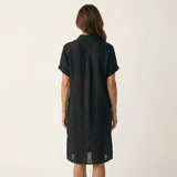 Nidalie | Cotton-Linen Midi Shirt Dress with Rolled Cuffs | The Bellemont Sisters Australia