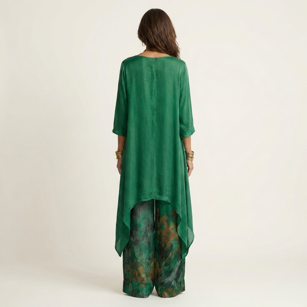 Cariola | Cotton-Silk Two-Piece Set with Asymmetric Tunic | The Bellemont Sisters Australia