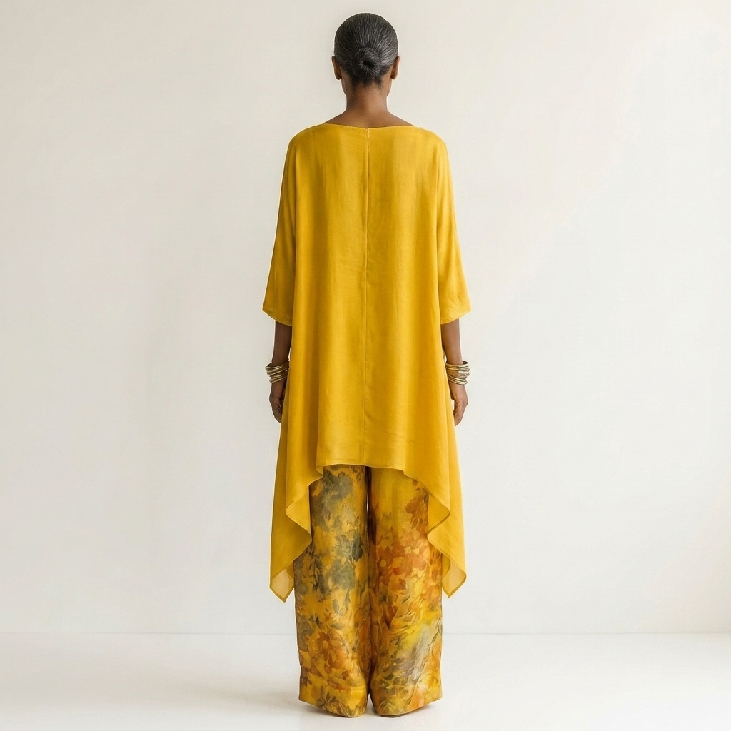 Cariola | Cotton-Silk Two-Piece Set with Asymmetric Tunic | The Bellemont Sisters Australia