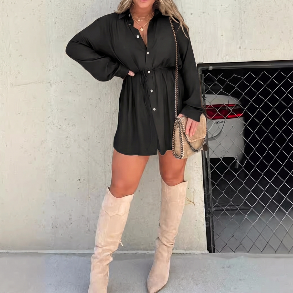 Jenny - Luxe Romper Dress – Black | The Bellemont Sisters Australia