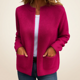 Annika | Cozy Cardigan with Deep Pockets – Pink | The Bellemont Sisters Australia