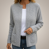 Annika | Cozy Cardigan with Deep Pockets – Grey | The Bellemont Sisters Australia
