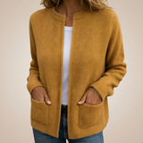Annika | Cozy Cardigan with Deep Pockets – Yellow | The Bellemont Sisters Australia