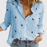 Faith | Women’s Linen V Neck Button Blouse – Blue 2 | The Bellemont Sisters Australia