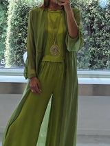 Margaret | Elegant Wide Leg Three Piece Summer Set | The Bellemont Sisters Australia