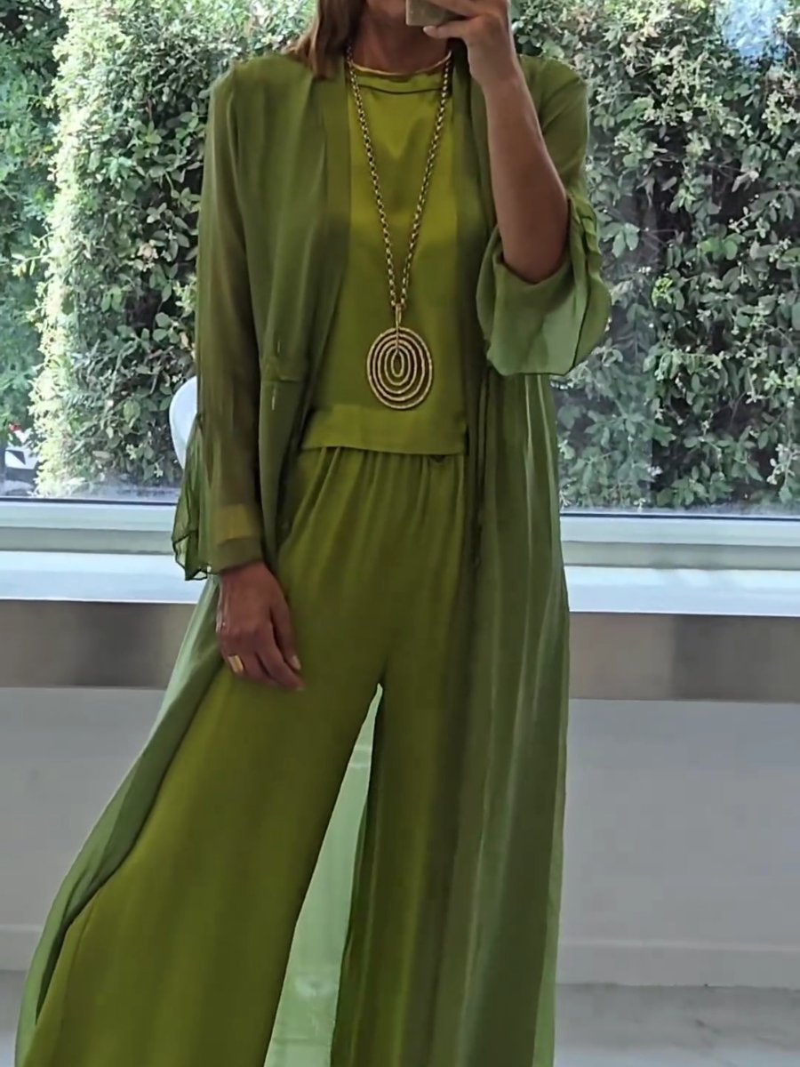 Margaret | Elegant Wide Leg Three Piece Summer Set | The Bellemont Sisters Australia