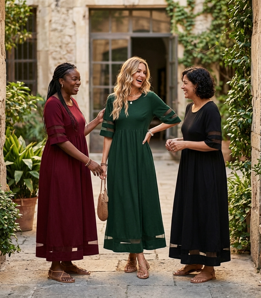 Aubrey™ | Flattering Tummy-Smoothing Midi Dress | The Bellemont Sisters Australia