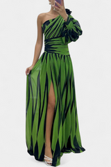 Aubryzah | Sophisticated Maxi Dress – Green | The Bellemont Sisters Australia