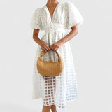 Elanqi | Elegant Midi Dress – White | The Bellemont Sisters Australia