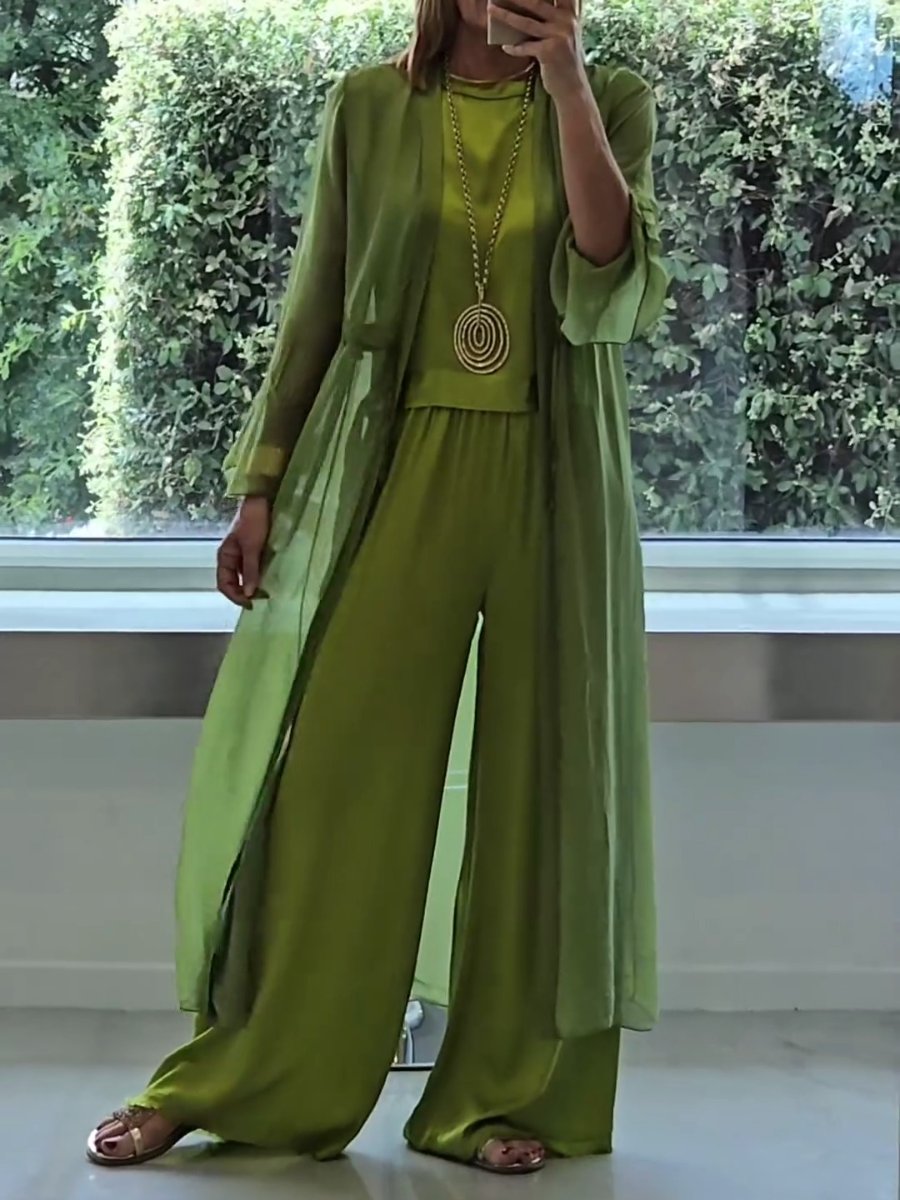Margaret | Elegant Wide Leg Three Piece Summer Set | The Bellemont Sisters Australia