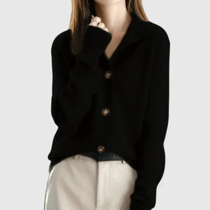 Camaryllis | Elegant Cardigan – Black | The Bellemont Sisters Australia