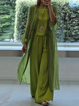 Margaret | Elegant Wide Leg Three Piece Summer Set | The Bellemont Sisters Australia