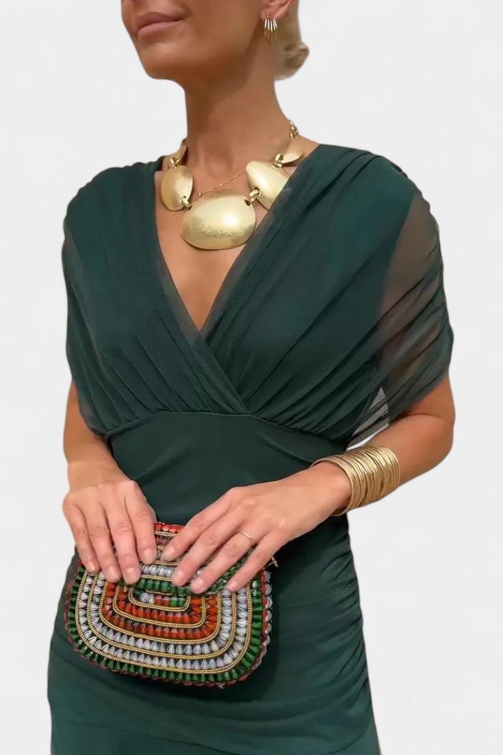 Eryzziah | Elegant Dress – Green | The Bellemont Sisters Australia