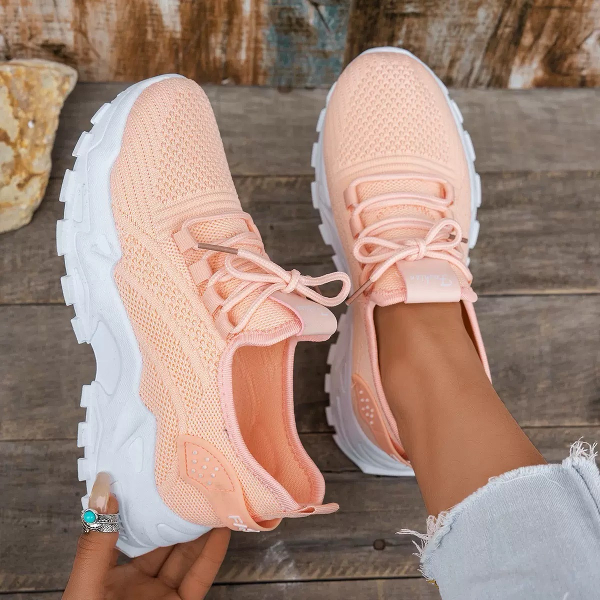 Maica | Orthopedic Sneakers – Peach | The Bellemont Sisters Australia