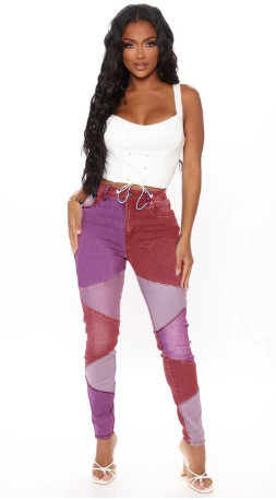 Calliope - Tube Pants With Color Block Pattern | The Bellemont Sisters Australia