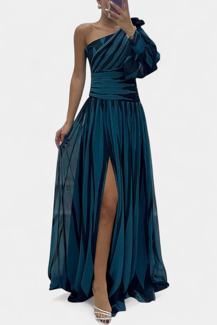 Aubryzah | Sophisticated Maxi Dress – Navy Blue | The Bellemont Sisters Australia