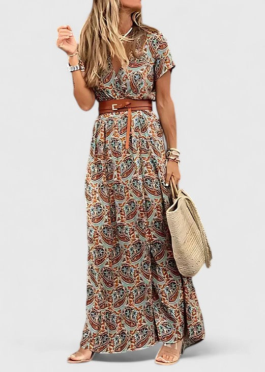 Alleta | Sophisticated Maxi Dress – Brown | The Bellemont Sisters Australia