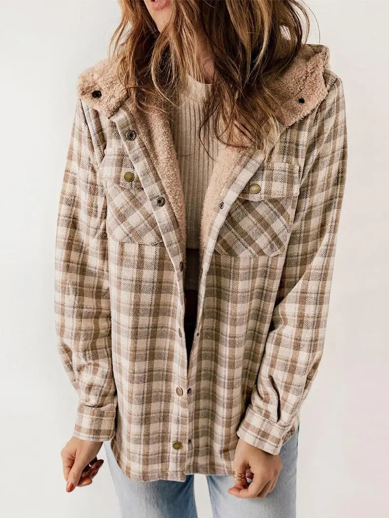 Woolie | Cozy Plaid Fleece-Lined Jacket | The Bellemont Sisters Australia