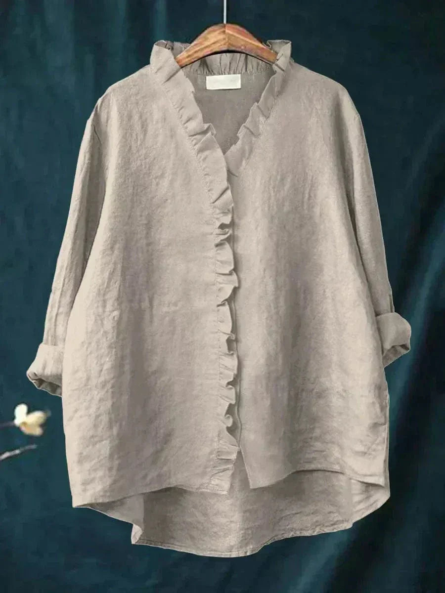 Ava | Elegant Breezy Summer Blouse – Gray | The Bellemont Sisters Australia