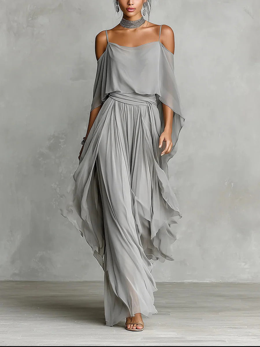 Ivah™ Off-Shoulder Flowy Set | The Bellemont Sisters Australia