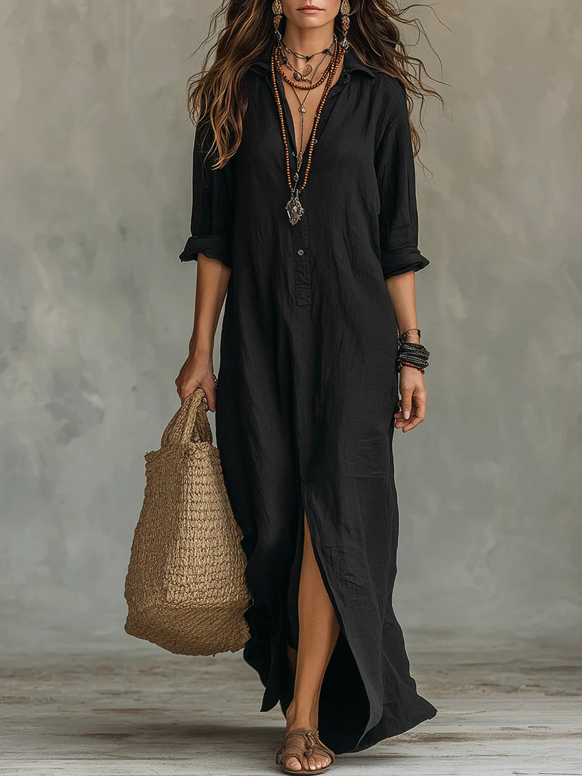 WILLOW™ - ELEGANT SUMMER MAXI DRESS – Black (Almost Sold Out) | The Bellemont Sisters Australia