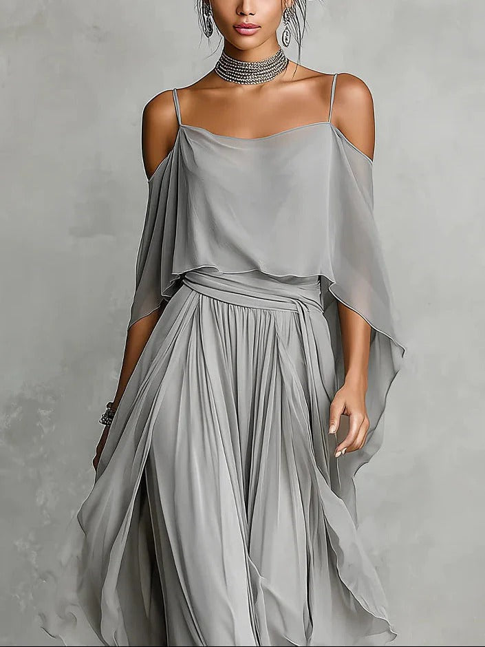 Ivah™ Off-Shoulder Flowy Set | The Bellemont Sisters Australia