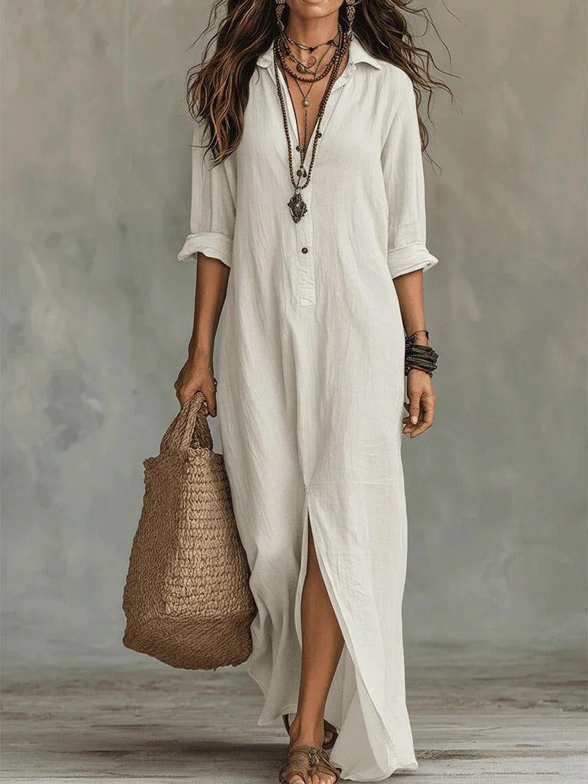 WILLOW™ - ELEGANT SUMMER MAXI DRESS – White | The Bellemont Sisters Australia